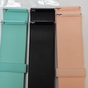 3pcs Fitbit Watch Bands Pack Salmon, Mint & Black